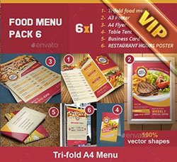 菜谱菜单模板：Food Menu Pack 6